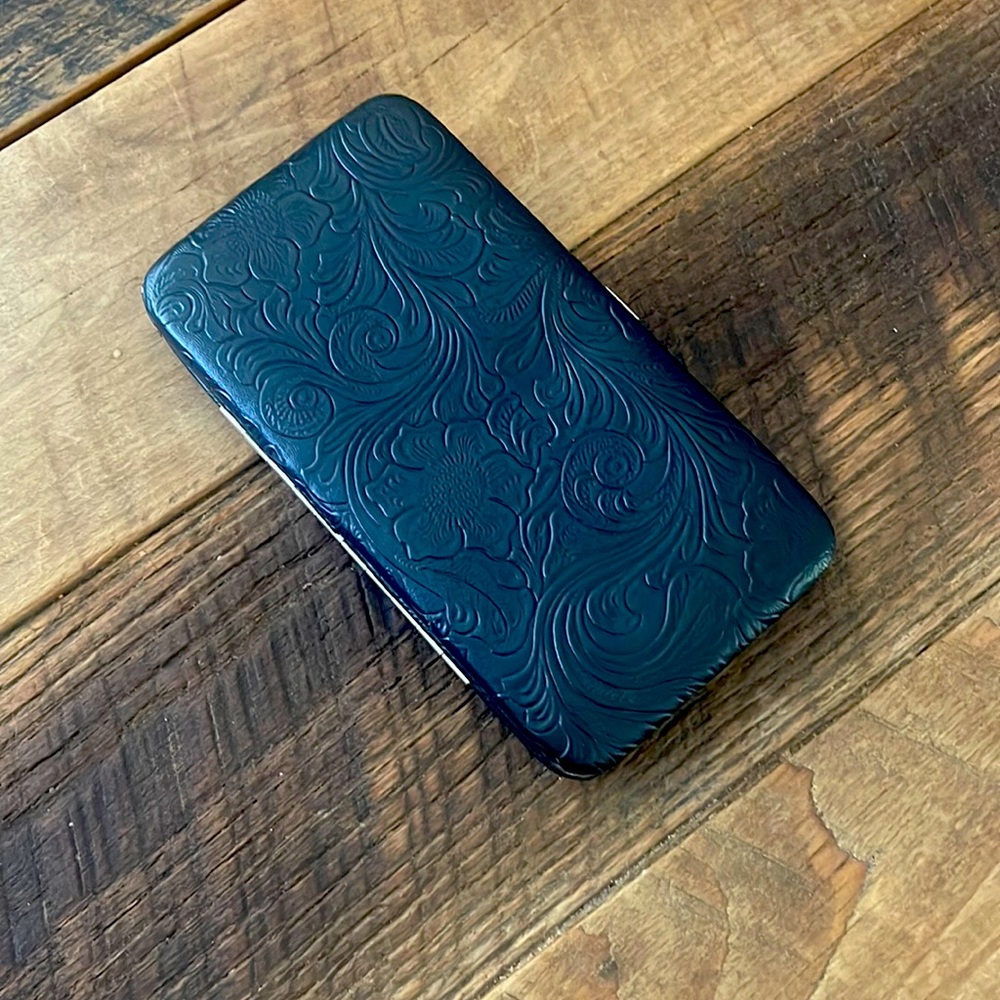 Black Leatherlike Cotton On wallet /crutch